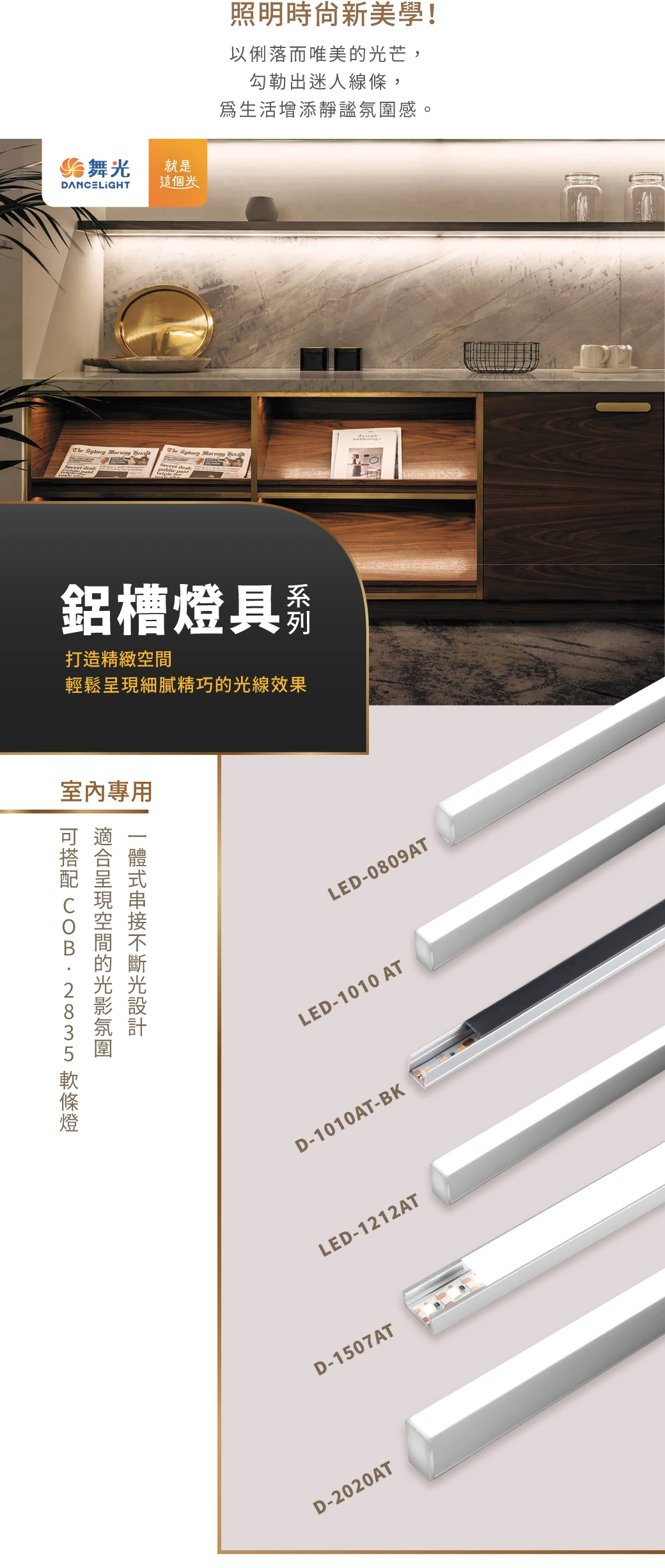 舞光 2020鋁槽燈具-H04-D-2020AT