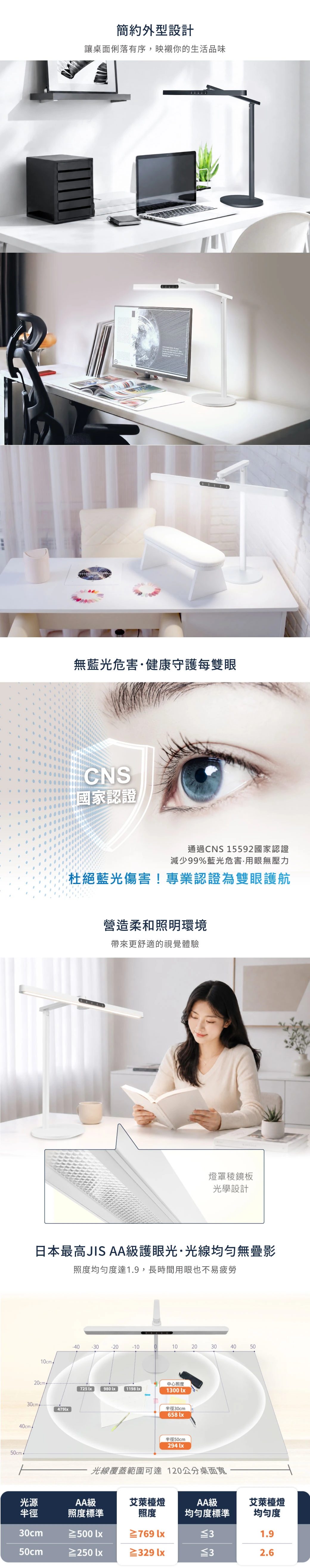舞光 Eye Light艾萊護眼檯燈黑色-H04-D-DLEL16-BK