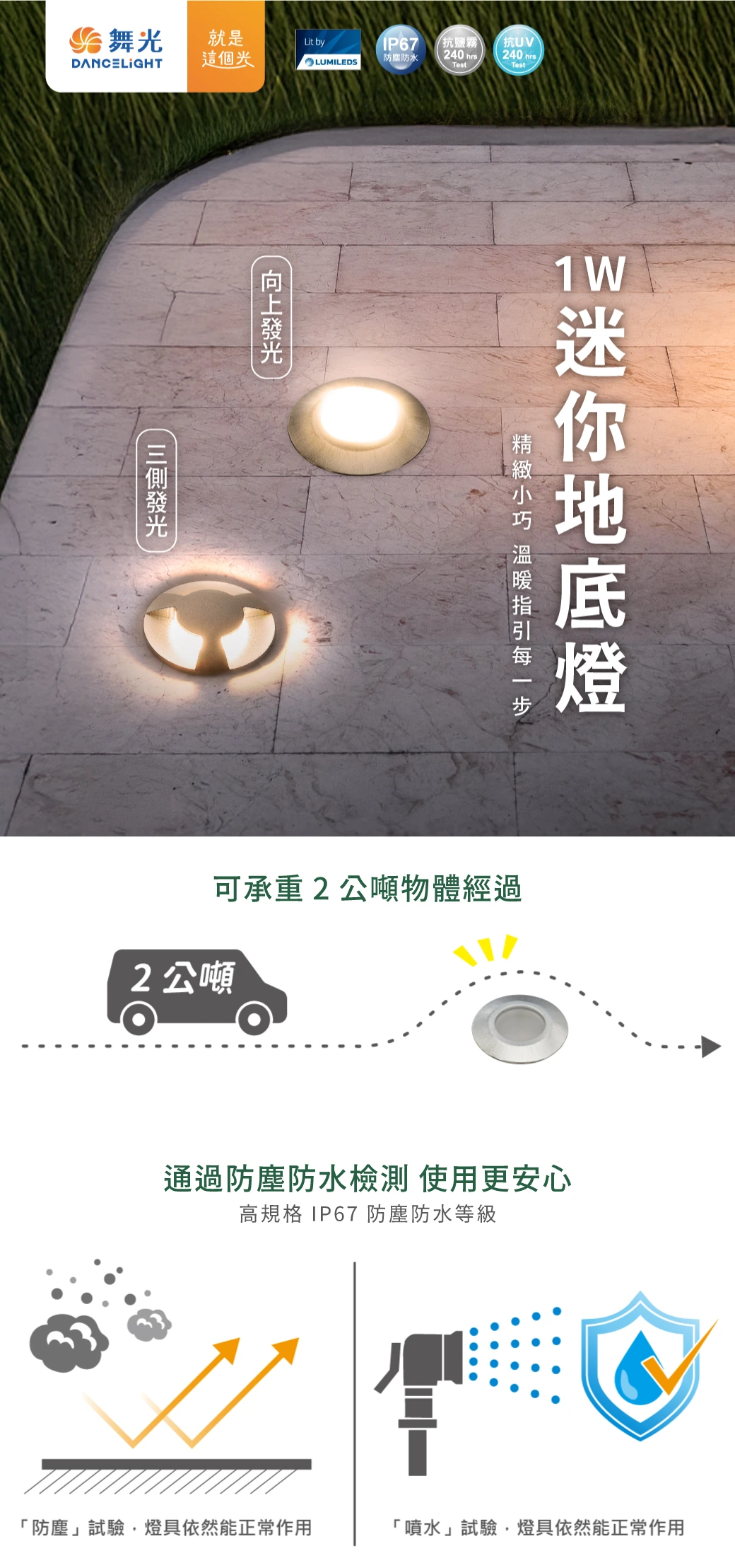 舞光 1W 迷你地底燈向上發光-H04-E-4152