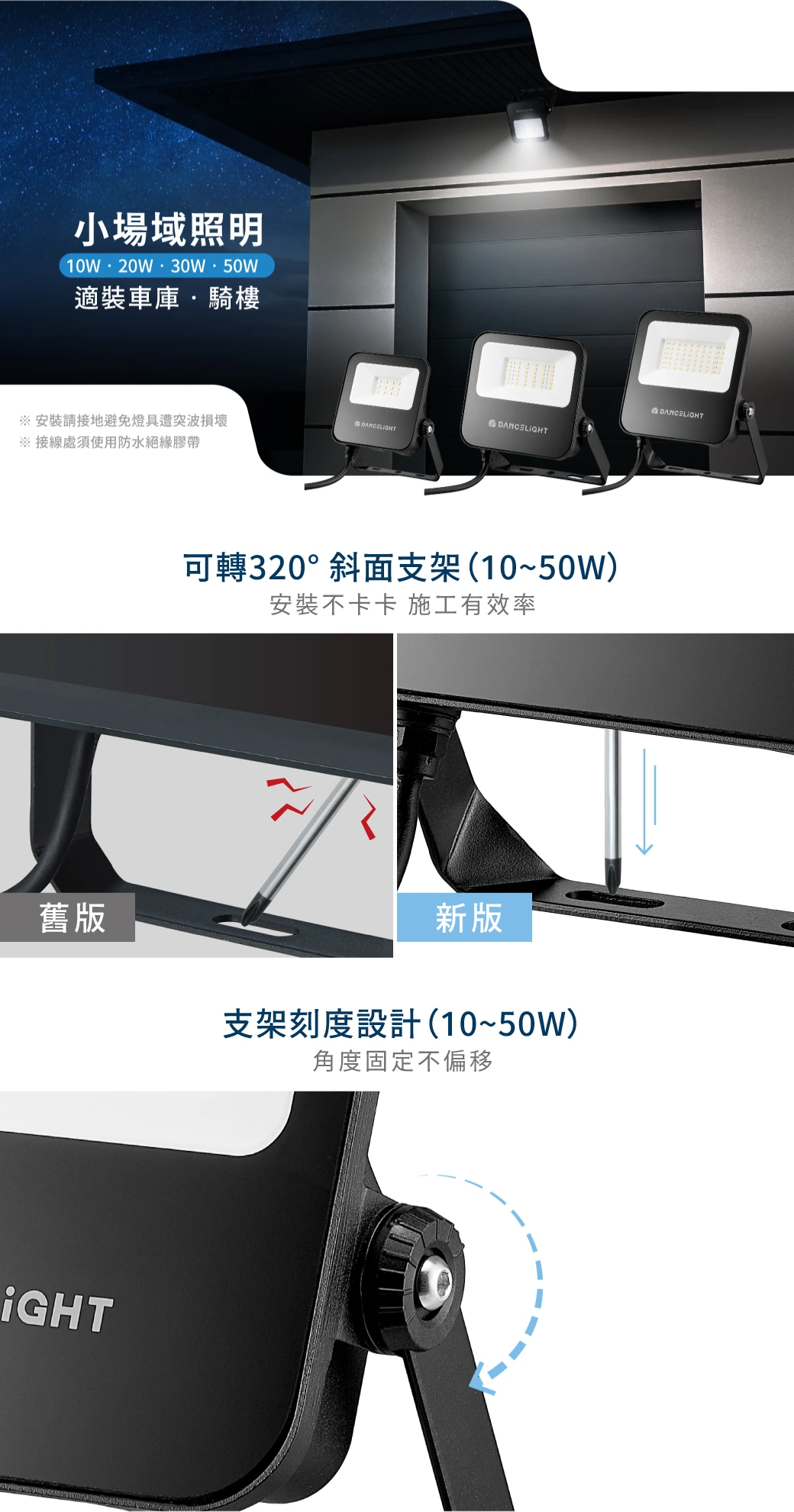 舞光 10W 宙斯泛光燈-H04-OD-FLZ10