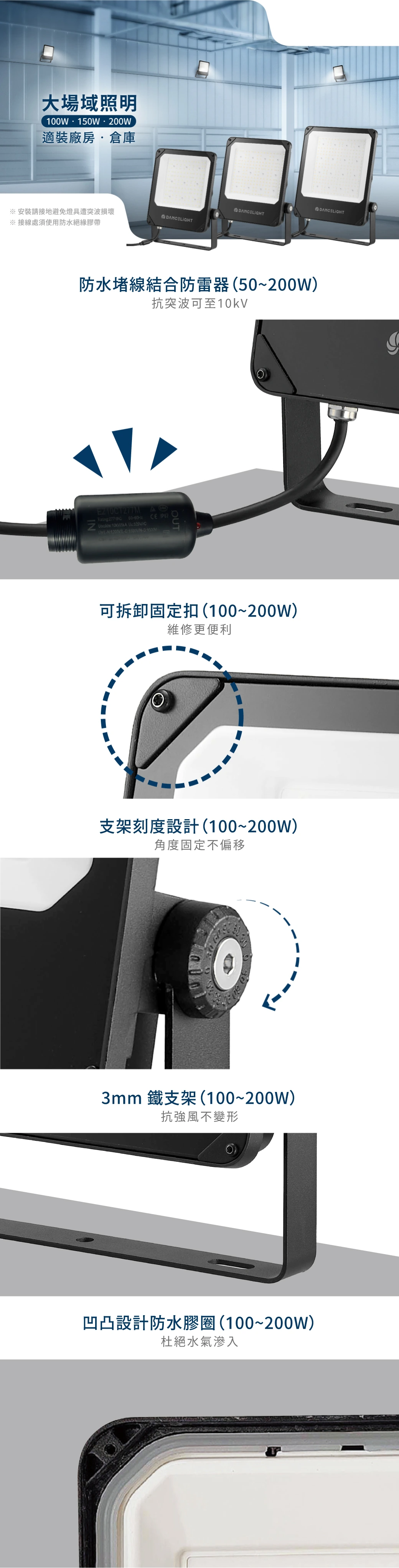 舞光 10W 宙斯泛光燈-H04-OD-FLZ10
