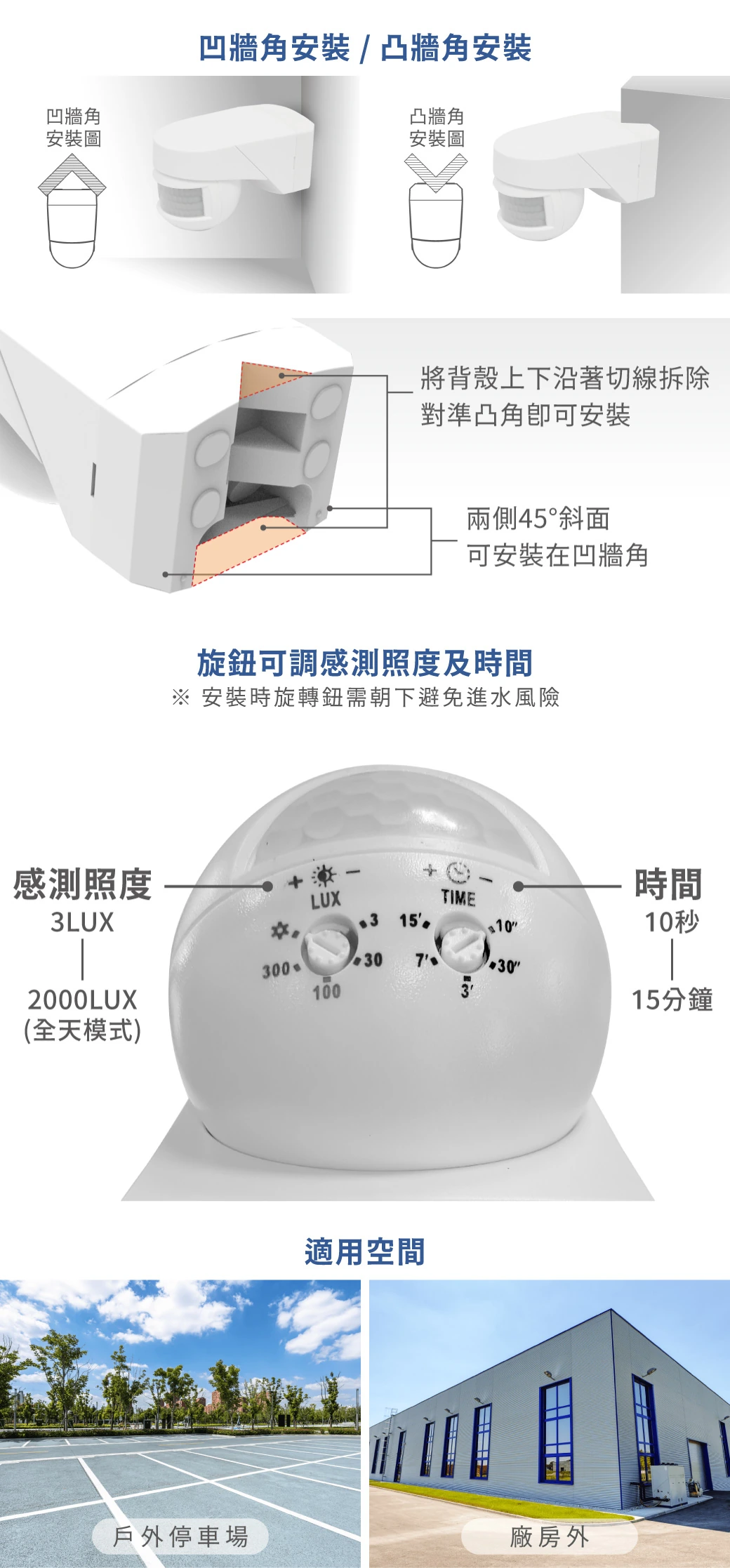 舞光 三用防水紅外線感應器-H04-RP-ISTP1024-WO