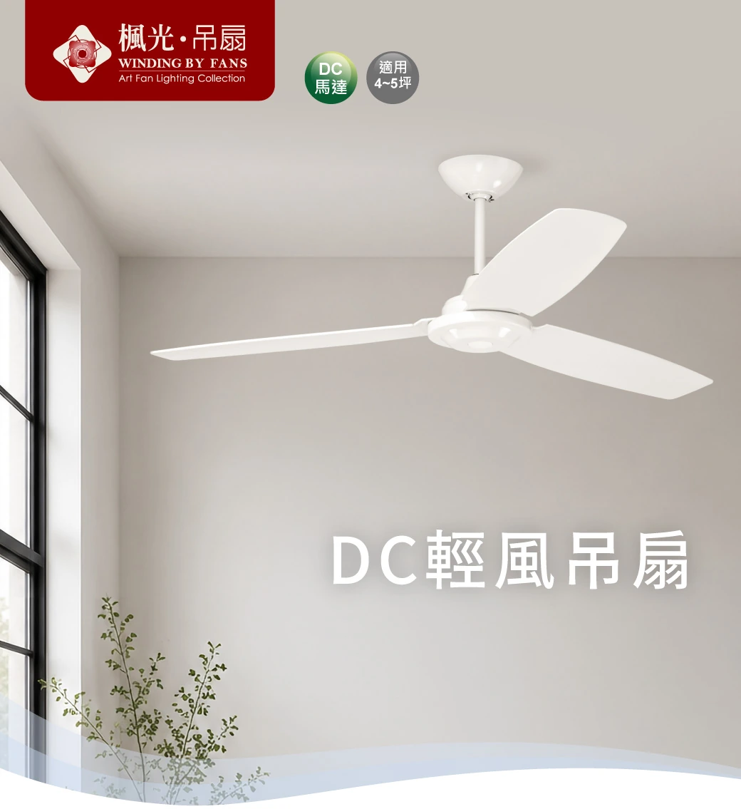 舞光 52吋DC輕風吊扇-H04-WF-52O-BK
