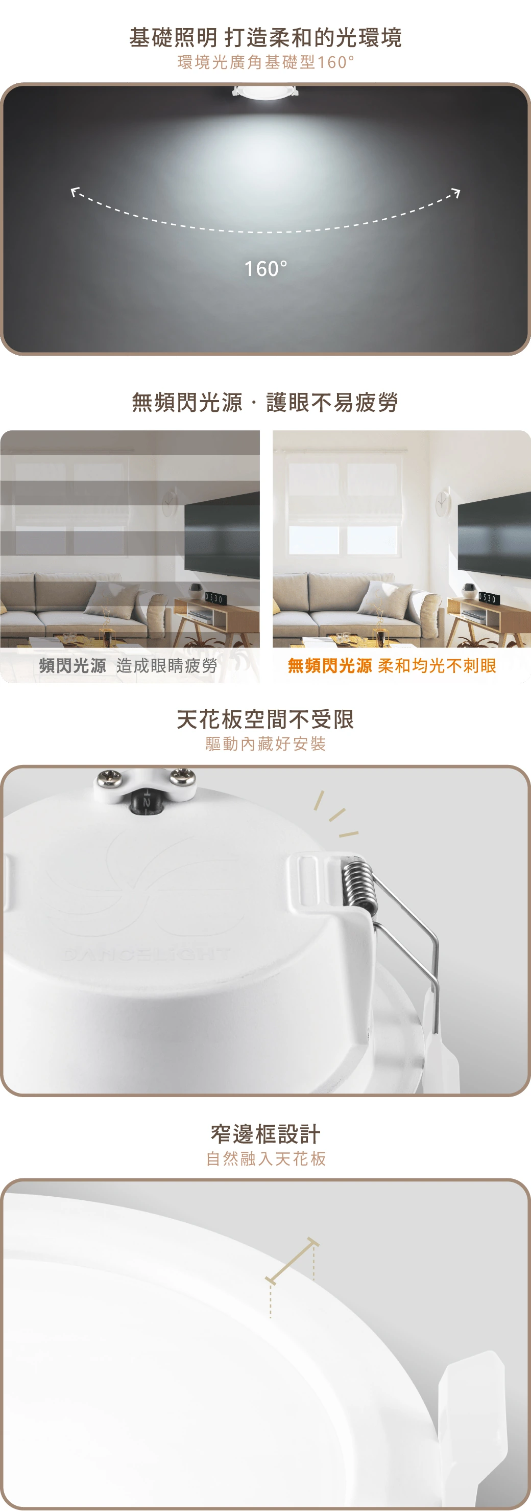 舞光 5W 7.5 公分奧丁崁燈-H04-D-7DOO5D