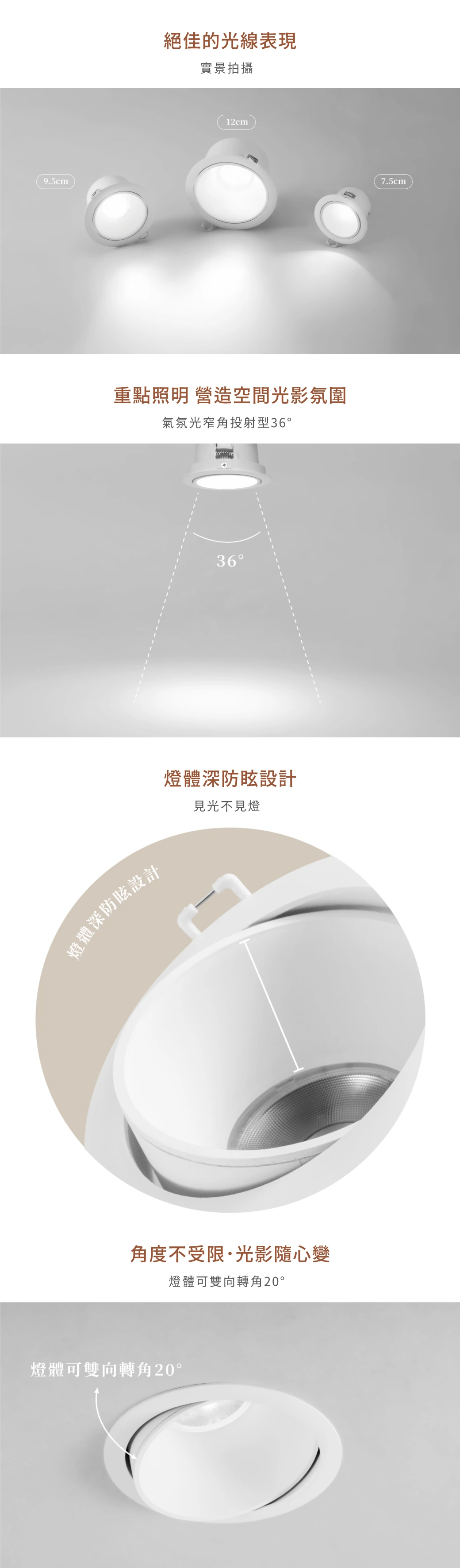 舞光 5W 7.5 公分波士防眩崁燈-H04-D-7DOV5