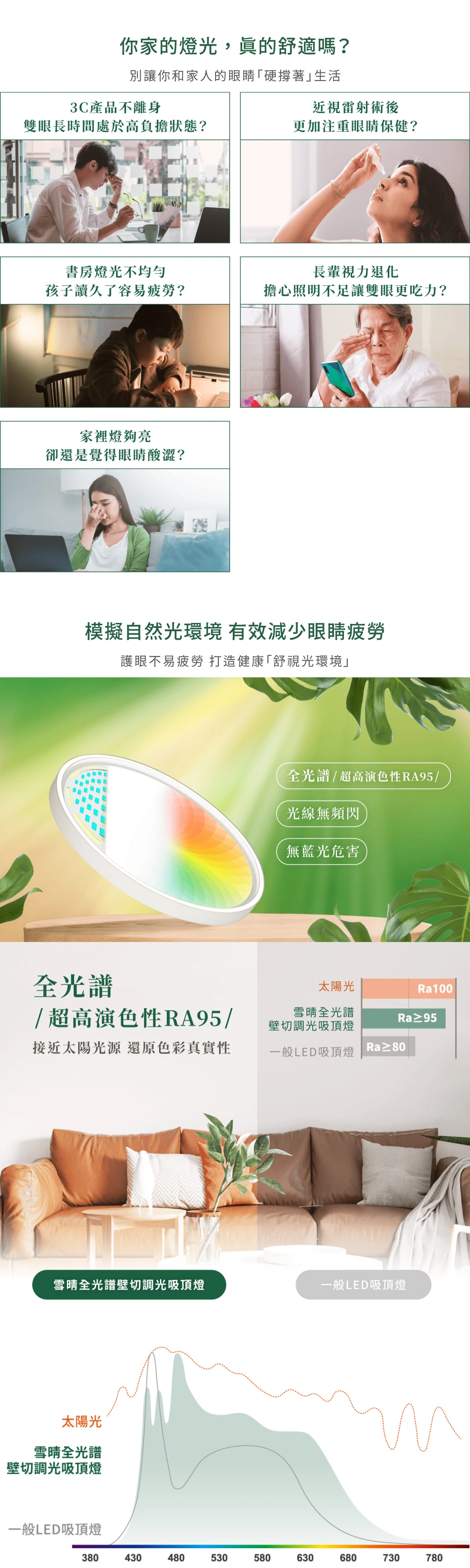 舞光 45W 雪晴全光譜壁切調光吸頂燈-H04-D-CEX45DSW