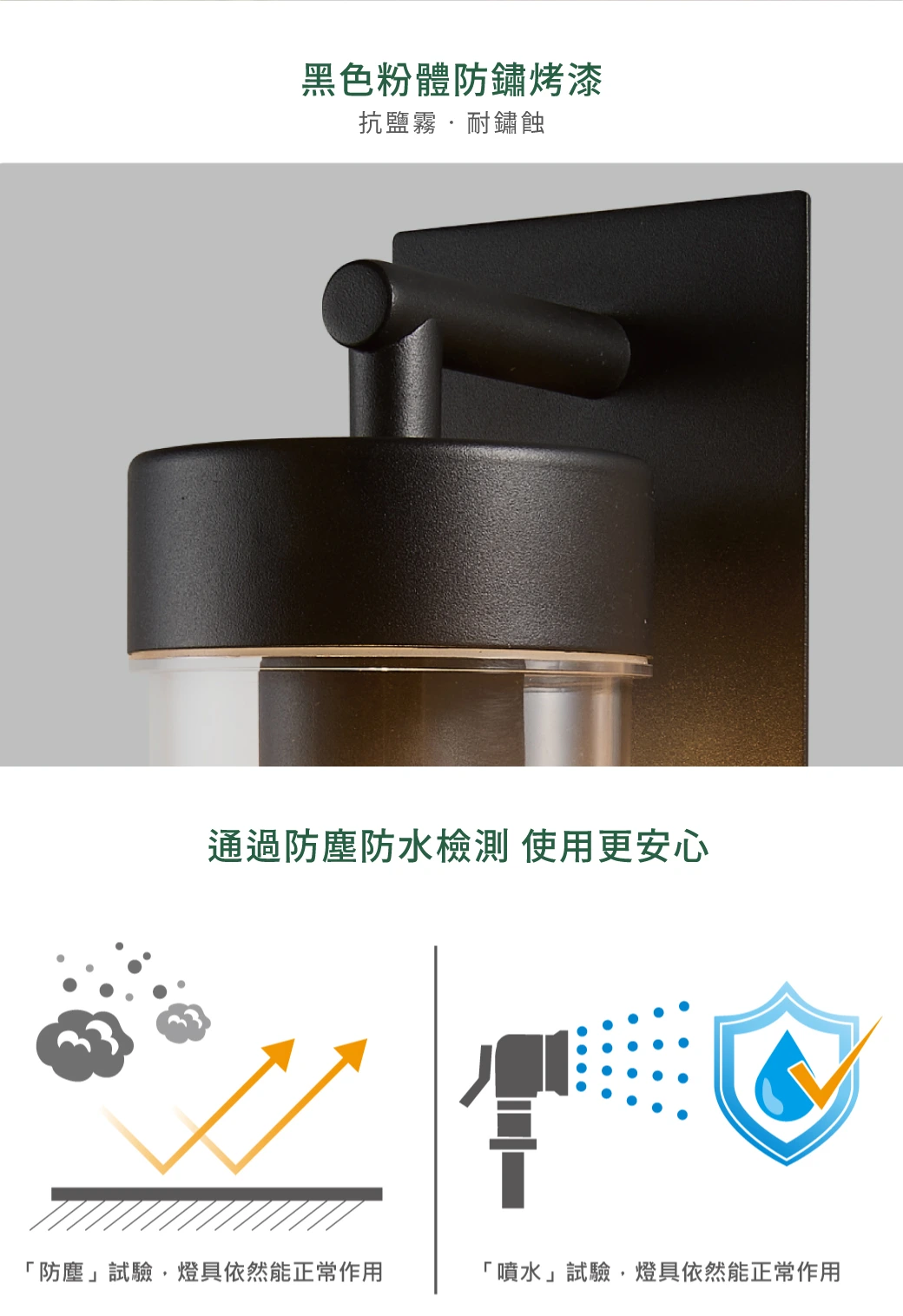 舞光 E27 提娜防水壁燈-H04-E-2384