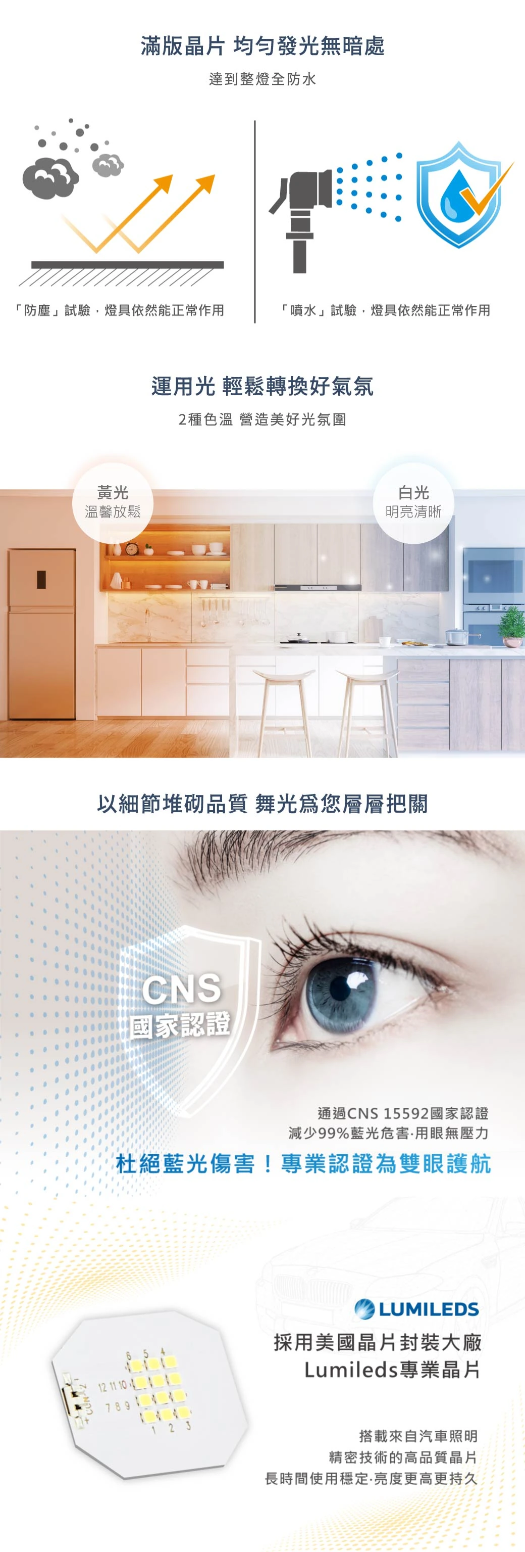 舞光 16W 15 公分尼莫防水崁燈-H04-OD-15DON16W